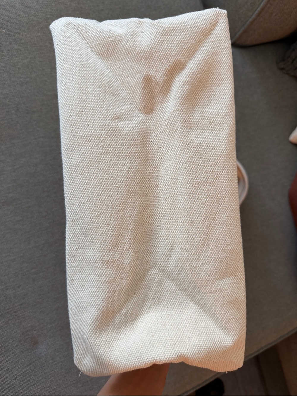 Glossier Cream Canvas Tote with Subtle White Logo - Picture 3 of 4